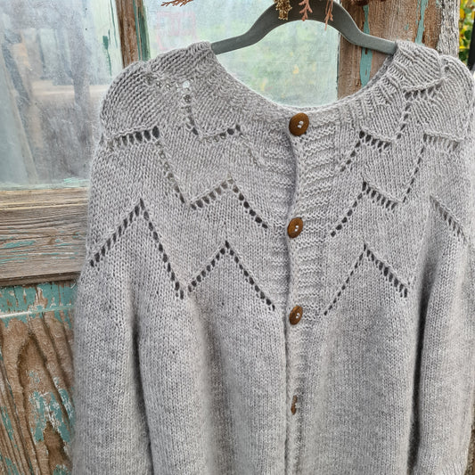 Feder - Cardigan mit Lochmuster