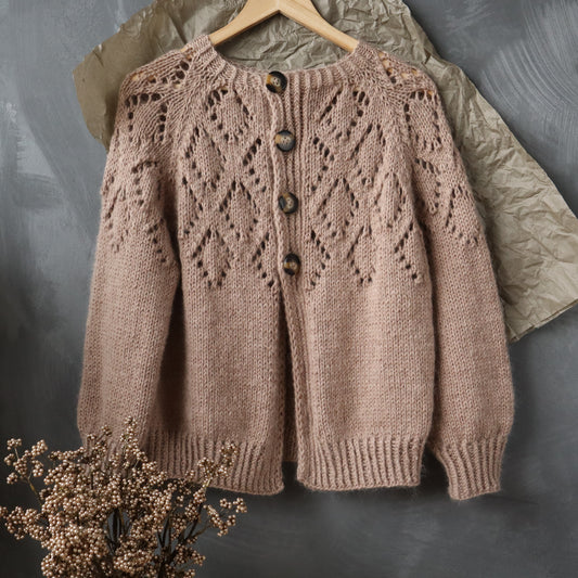 EVA Cardigan mit Lochmuster