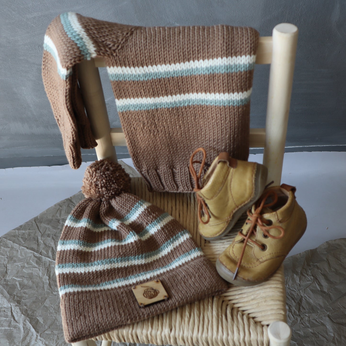 70's Set - Pullover und Mütze für Kinder