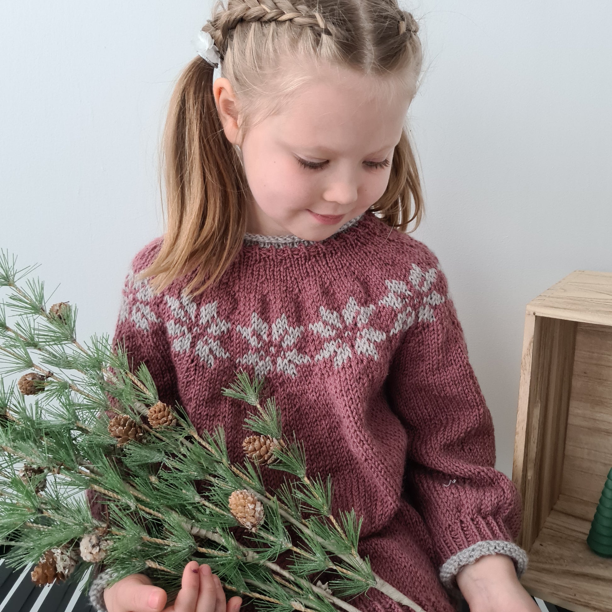 Eisblume - Weihnachtspullover für Kinder