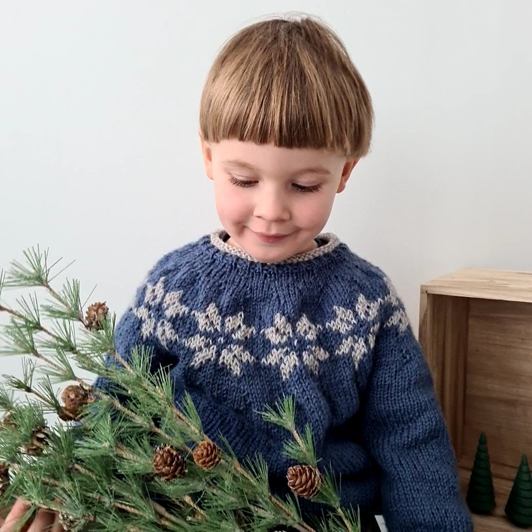 Eisblume - Weihnachtspullover für Kinder