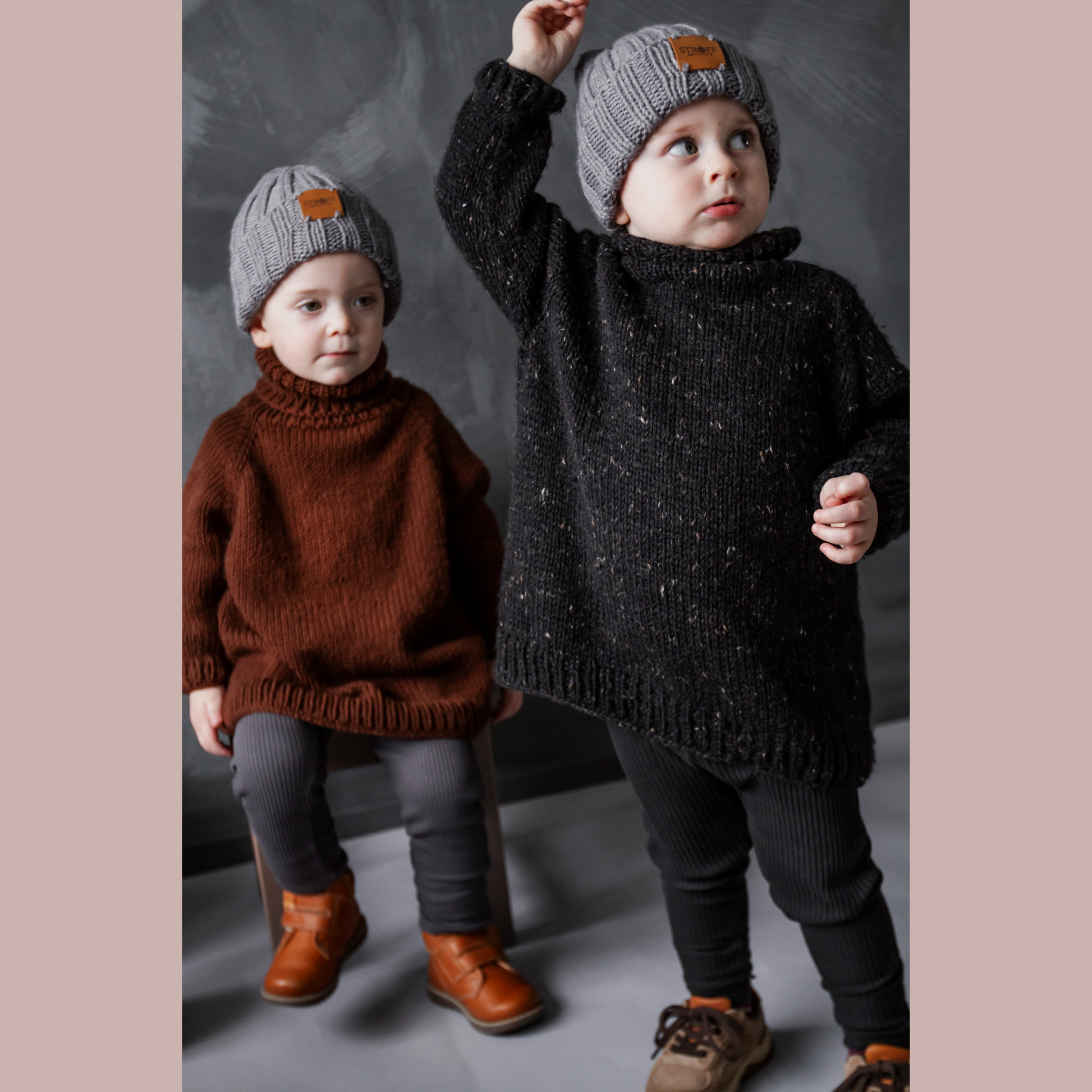 Kari - ein oversize Kinderpullover aus dicker Wolle.