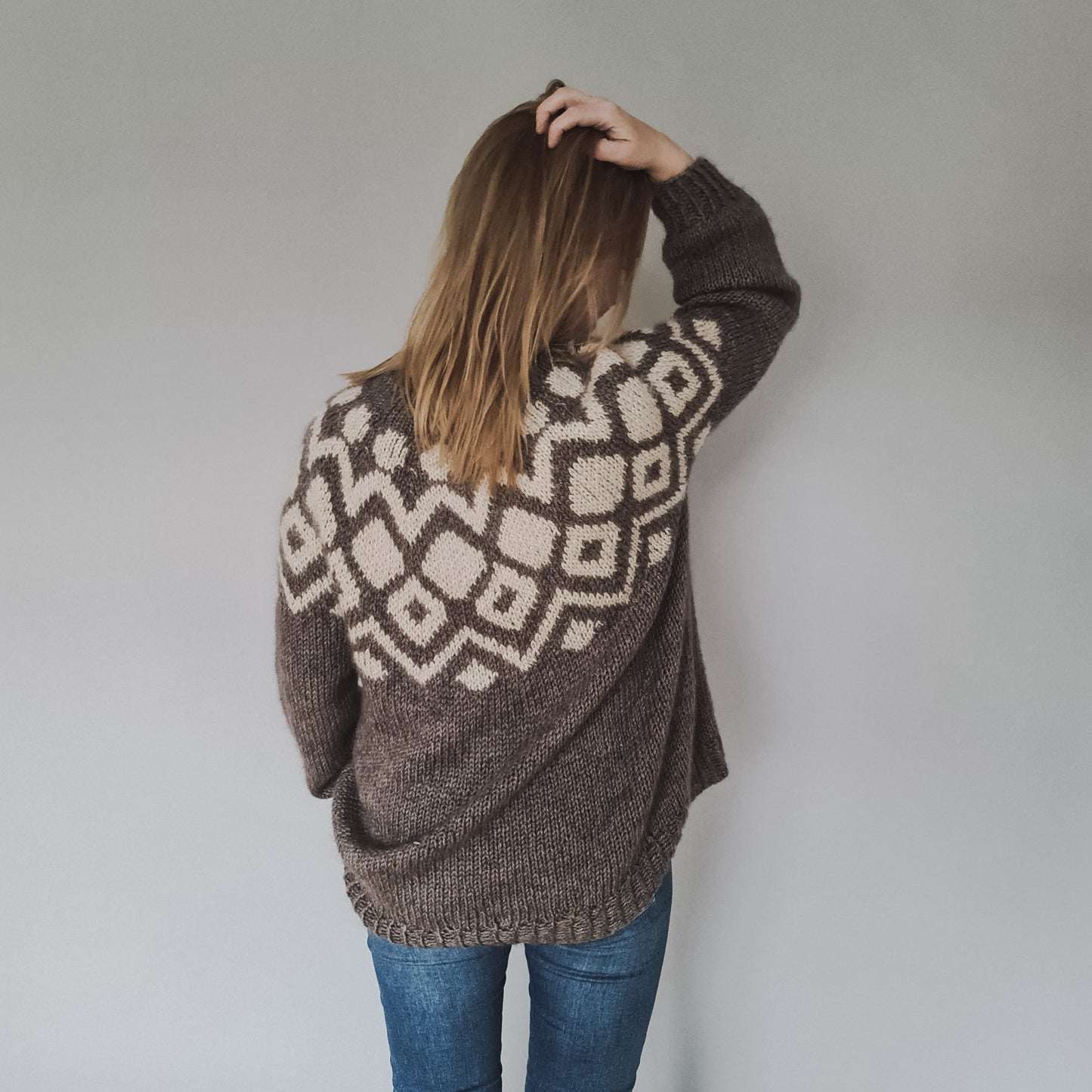 FROST Mohair - Damenpullover mit zweifarbiger Rundpasse